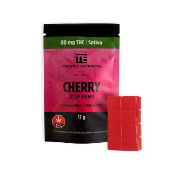 Twisted extracts 80mg THC Cherry Jelly Bomb | Weed Deals