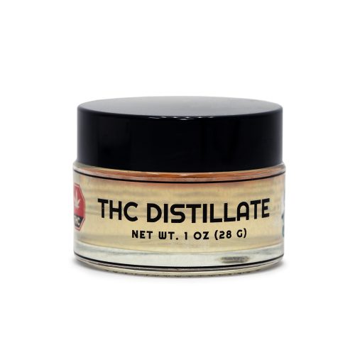 thc distillate in glass container