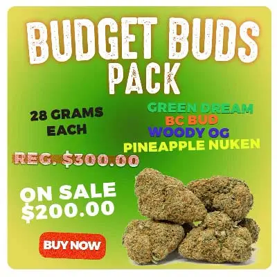 4 ounce Budget Buds Pack - $200