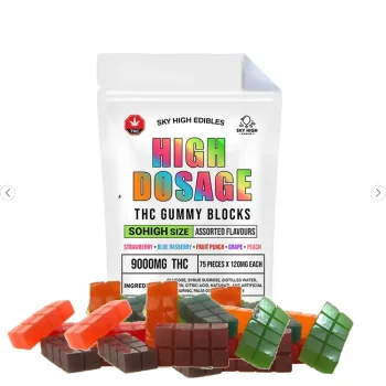 high dosage 9000mg thc gummy blocks