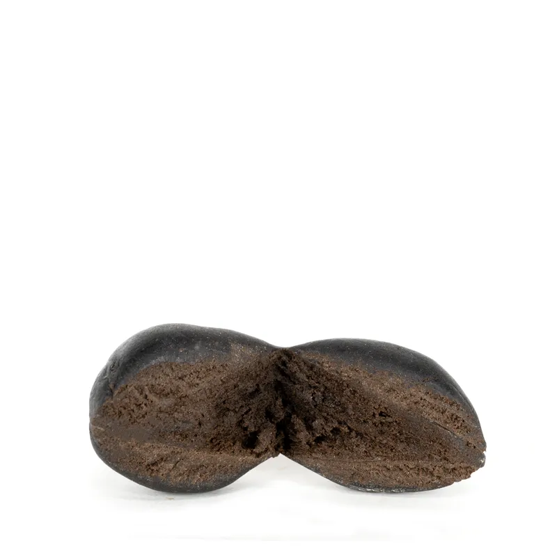 black-hash-ball-seperated-in-half-showcasing-inside-texture-and-colours