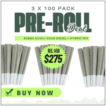 3 X 100 pack pre-roll deal for 275