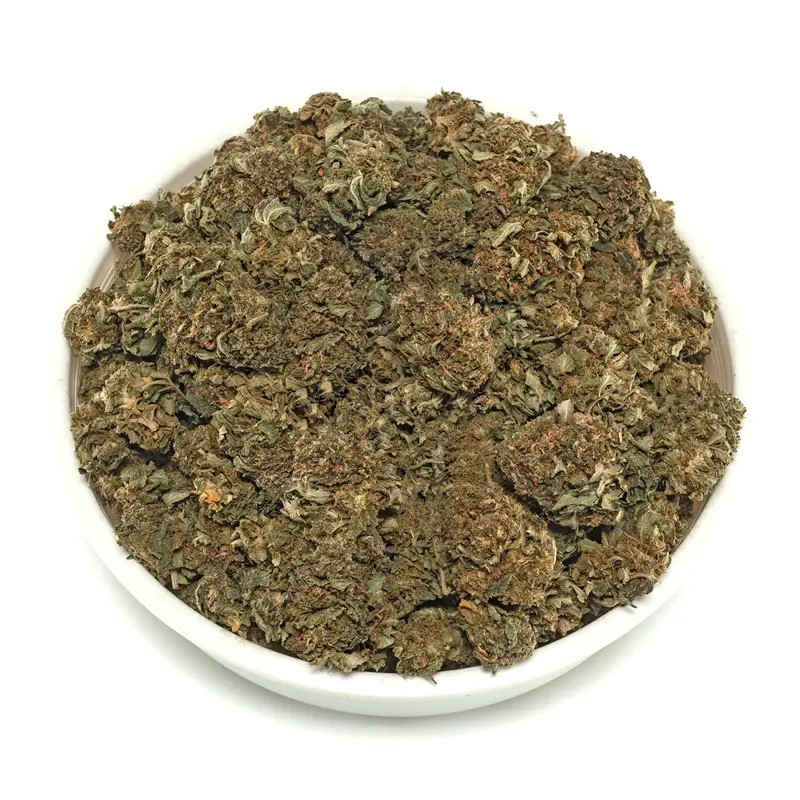 Sticky Master Kush marijuana buds in a bowl