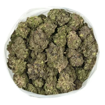 bruce banner strain resinous marijuana buds in bag