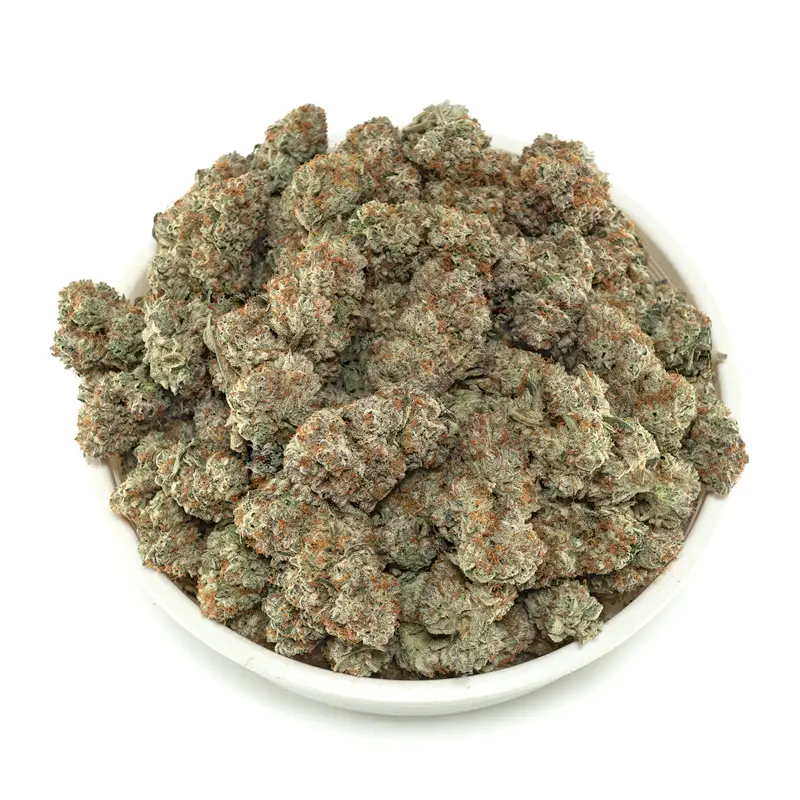 large bowl of sticky death cookies marijuana buds